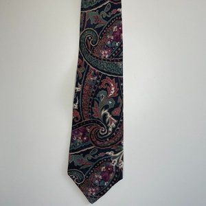 Vintage AHJ Men's Necktie with Floral Print